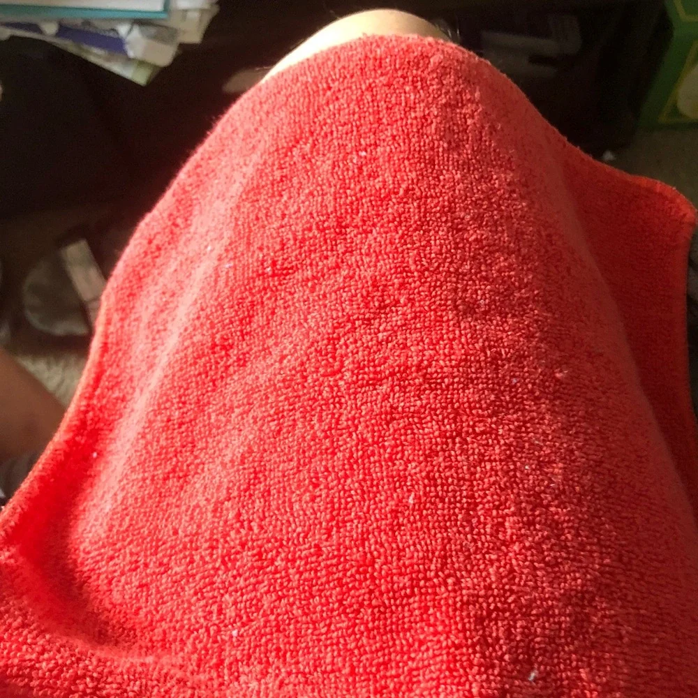 Bright Red Plush wash cloth